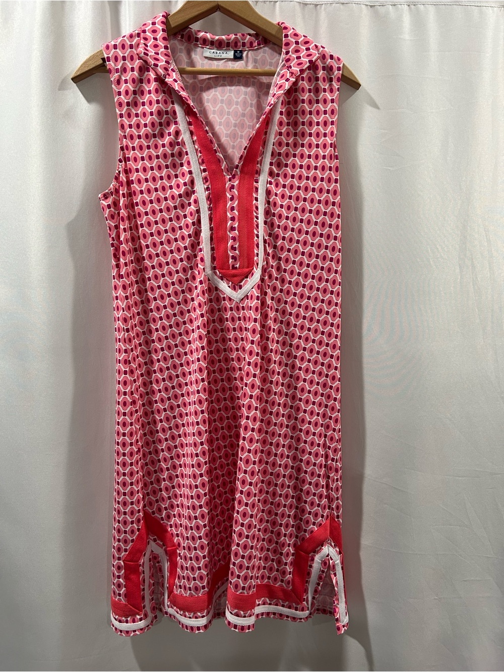 NWOT Cabana LifePink Geometric Sleeveless Resort Dress
